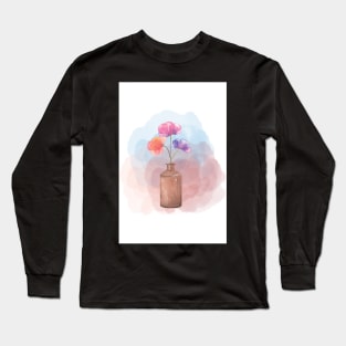 Watercolor flowers painting Long Sleeve T-Shirt